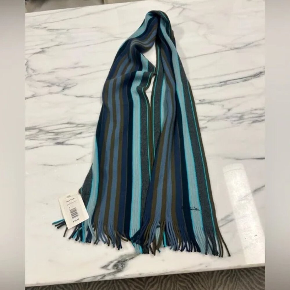 NWT, Paul Smith Variegated Stripe Scarf